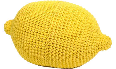 knitted pouf