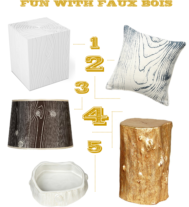 faux bois home accessories